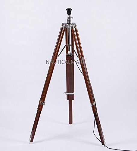 Classic Tripod Floor Lamp Base - Antique Bronze Finish for Modern Living Room, Bedroom, or Office Decor - Adjustable Height Lighting Fixture