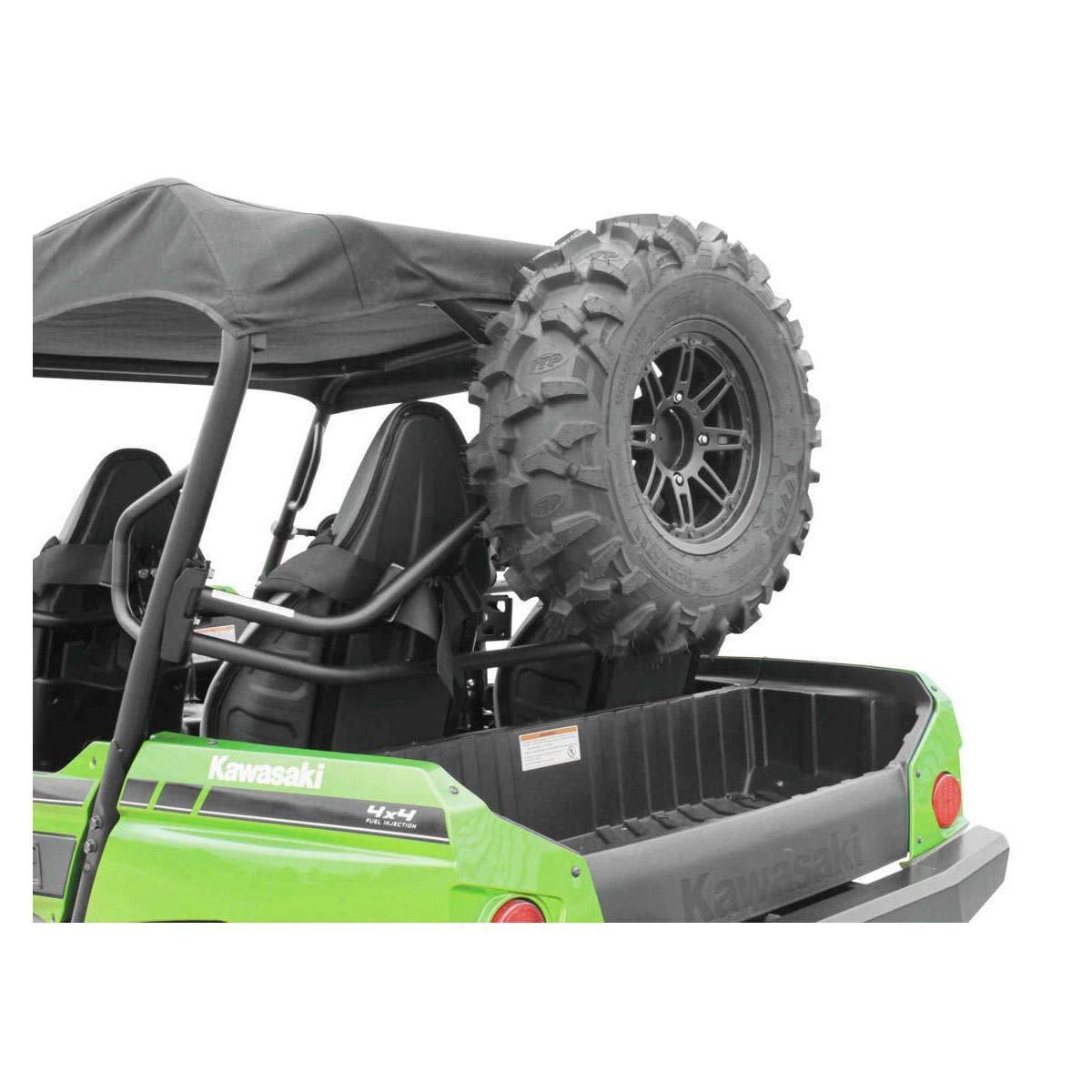 Dragonfire Racing ReadyForce Spare Tire Carrier (Black) - Compatible with 2014-2018 Kawasaki TERYX 4800 UTV | Heavy-Duty Off-Road Accessory for Adventure & Trail Riding