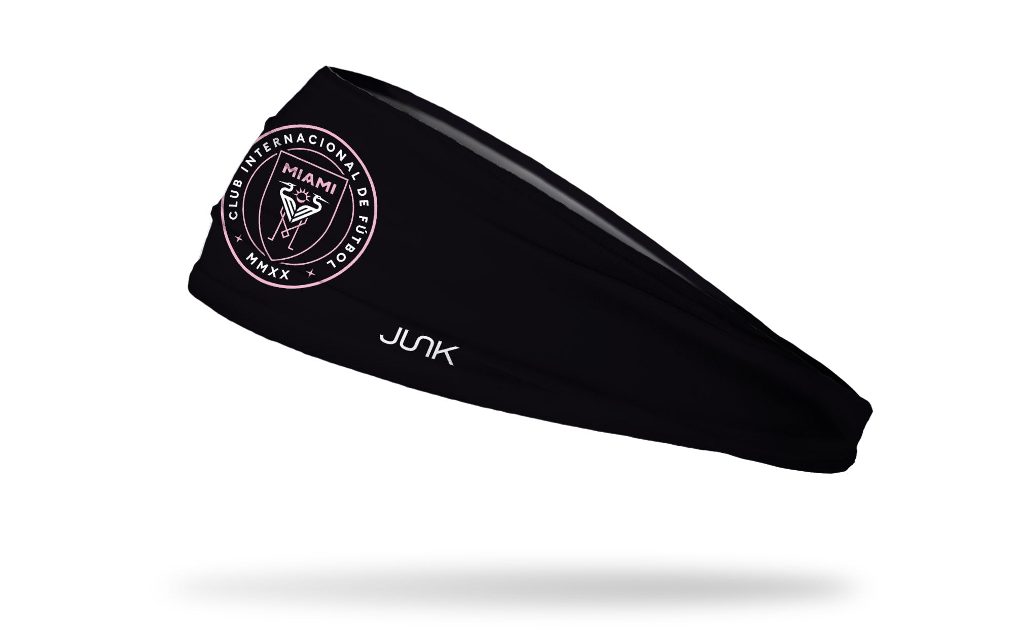 Inter Miami CF Logo Black Big Bang Lite Headband - Moisture Wicking Sports Headband for Running, Soccer, Basketball & Workouts