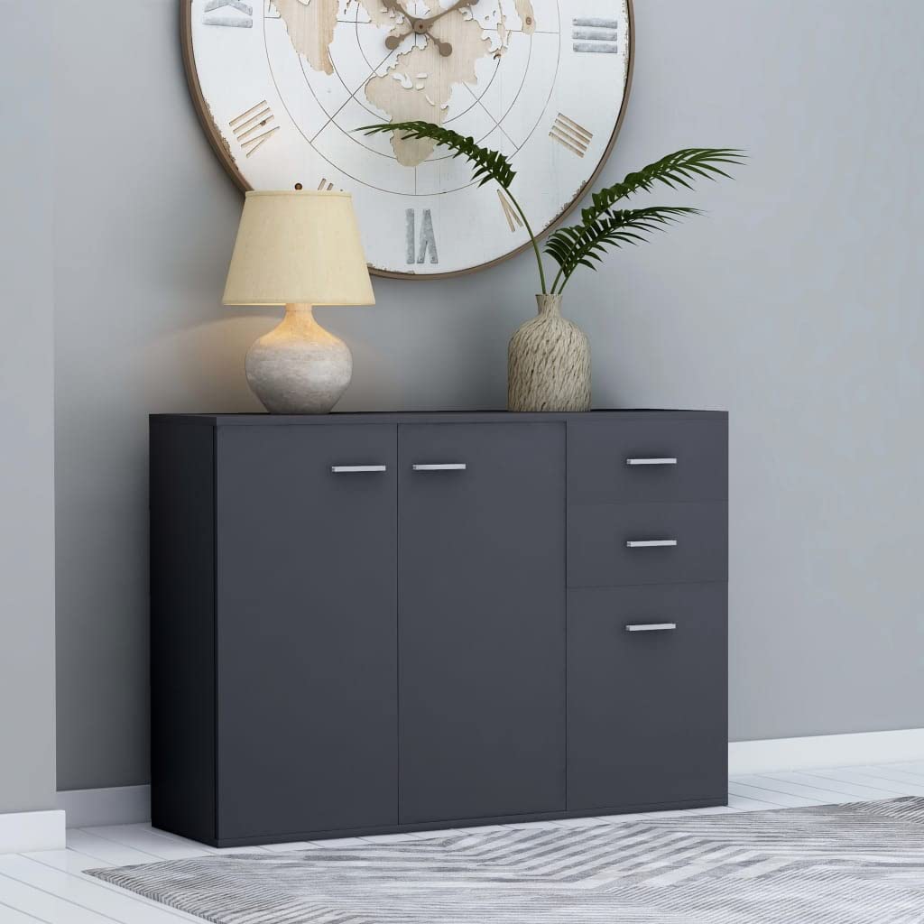 Modern 3-Door 2-Drawer Sideboard Buffet Server Cabinet - 41.3