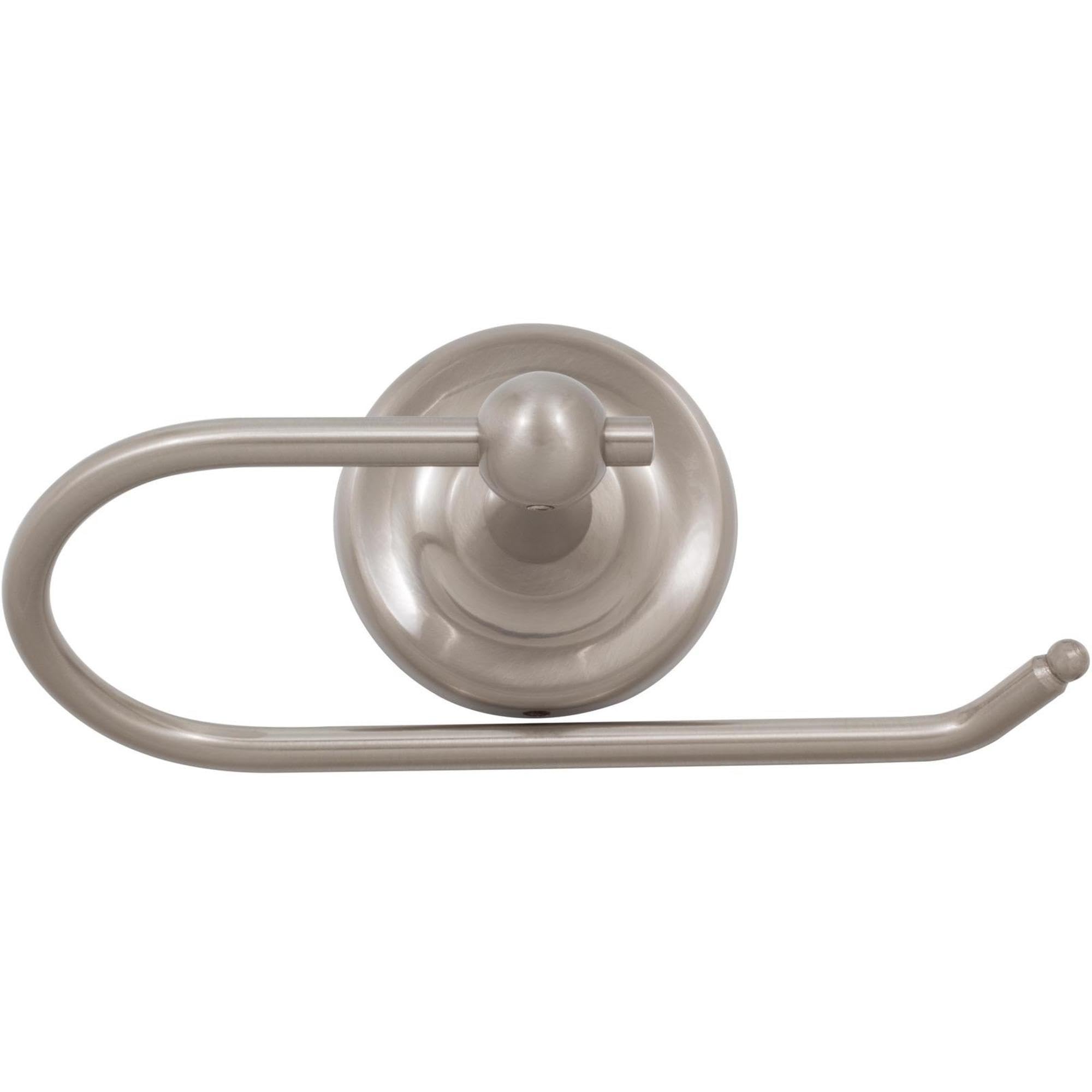 Stone Harbor Hardware European Style Paper Holder in Satin Nickel - Elegant Bathroom & Office Organizer for Toilet Paper, Towels, and Magazines