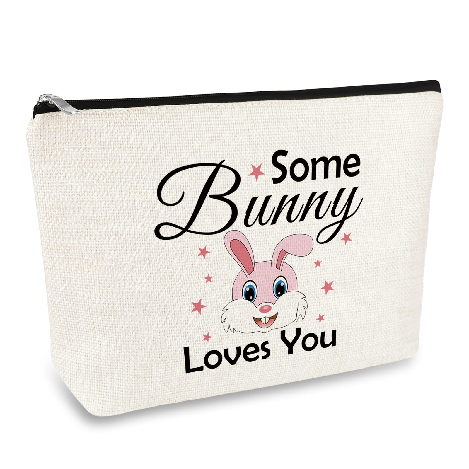 Cute Bunny Themed Makeup Bag for Women & Girls - Perfect Rabbit Lover Gift for Birthday, Christmas, Easter - Cosmetic Pouch for Friends, Daughter, Sister - Ideal for Travel, School & Daily Use