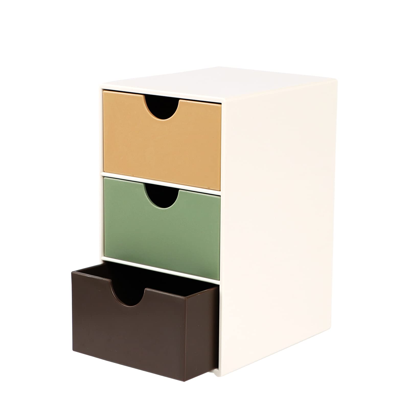 3-Drawer Desktop Storage Organizer for Home & Office - Stationery Supplies Organizer with Drawers - Desk & Countertop Organization Solution for Pens, Paper Clips, Sticky Notes & Office Essentials