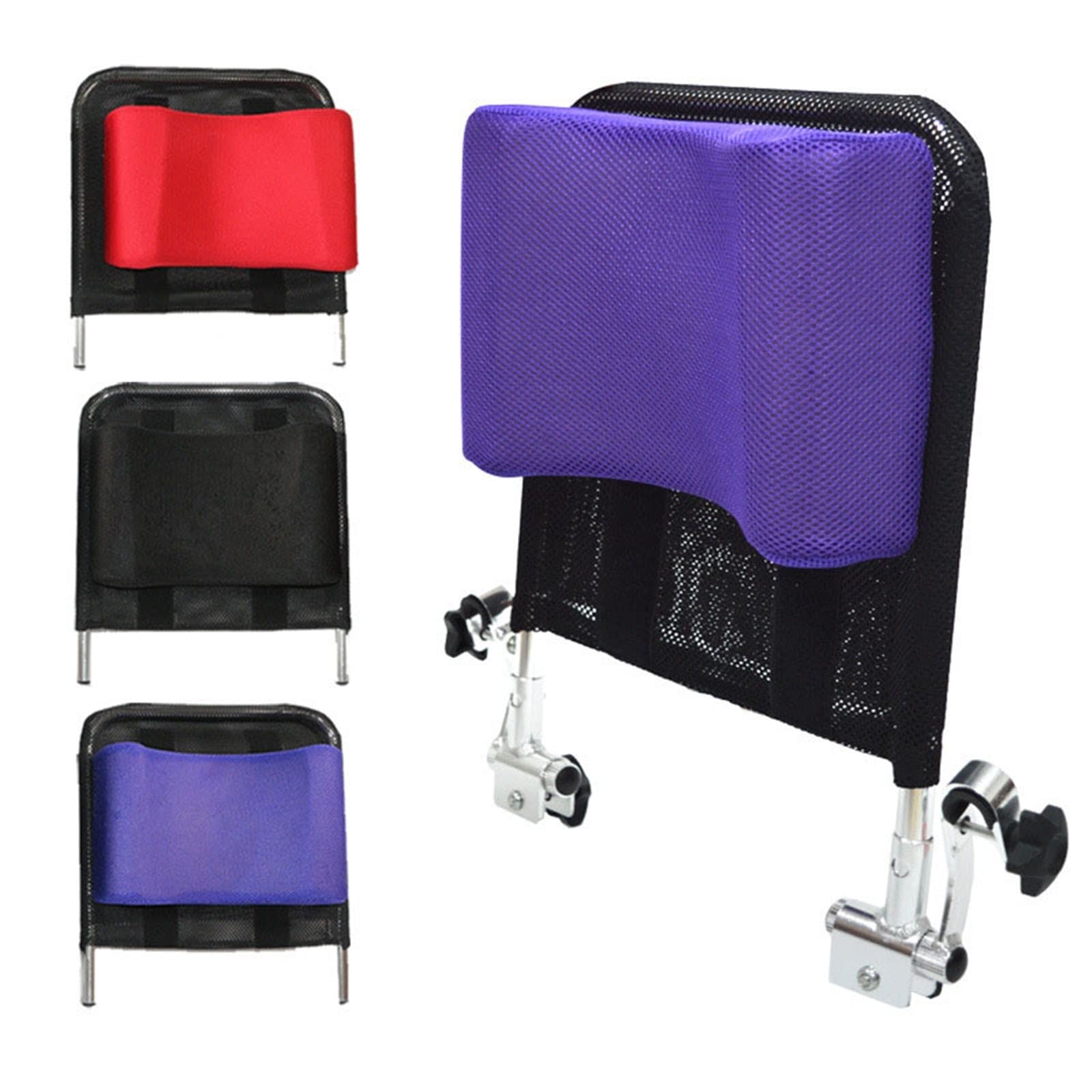 Portable Neck Support Pillow for Wheelchair - Travel Headrest Cushion with Back Extension - Comfortable Head Padding for Adults (Red, One Size) - Ideal for Long Journeys & Daily Wheelchair Use