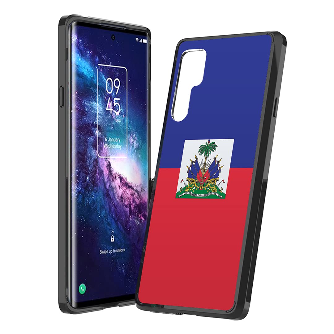 TCL 20 Pro 5G Case - Heavy Duty Protective Cover with Haiti Flag Design for Daily Use