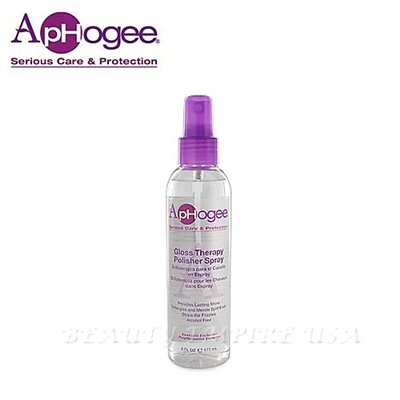 Aphogee Gloss Therapy Polisher Spray 6oz - Shine Enhancing Hair Treatment for Smooth & Frizz-Free Hair - Perfect for Salon & Home Use