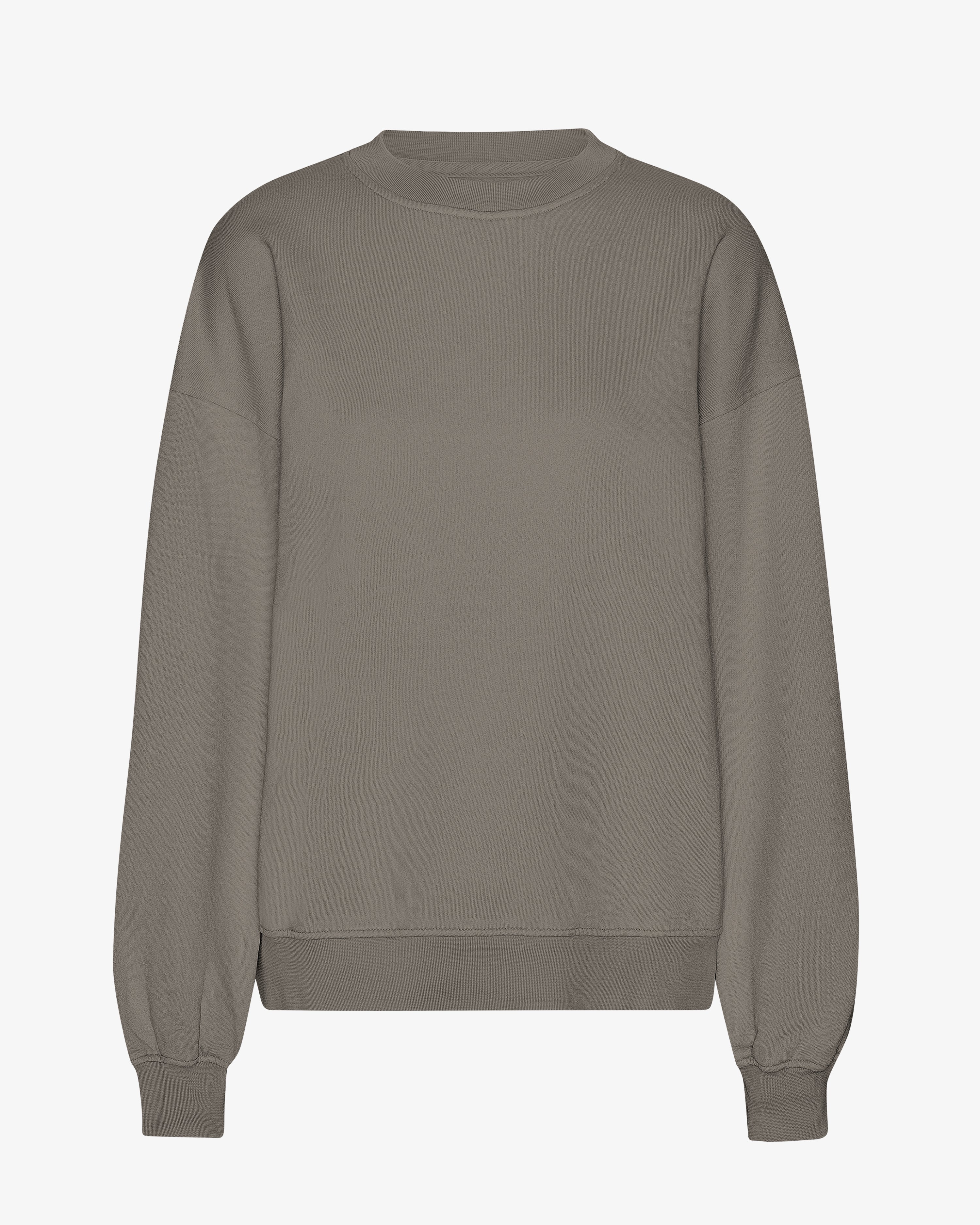 Organic Oversized Crew Neck Sweatshirt - Misty Brown | Soft & Comfortable Unisex Pullover for Casual Wear, Lounge & Street Style