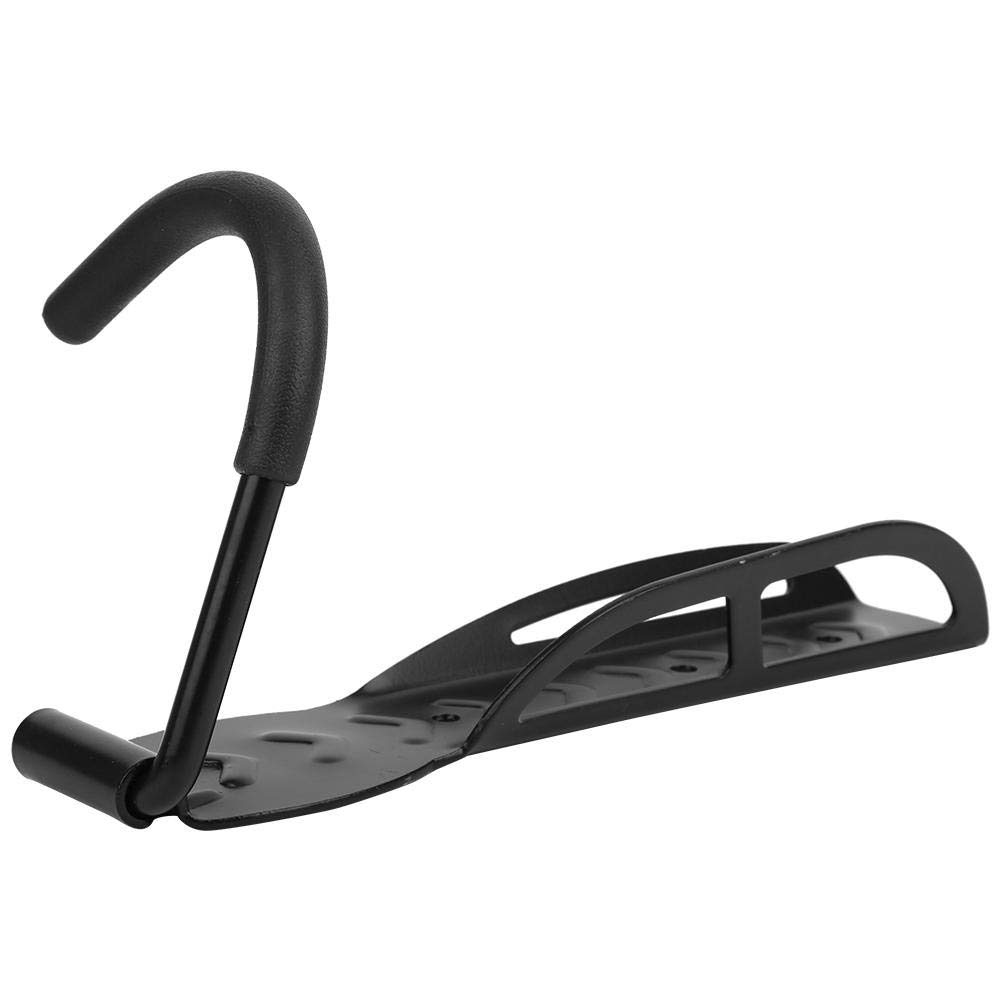 Heavy Duty Folding Bicycle Wall Hook - Space Saving Bike Parking Rack for Mountain Bikes, E-Bikes & Scooters - Black Bike Stand Organizer for Garage, Shop & Home Storage