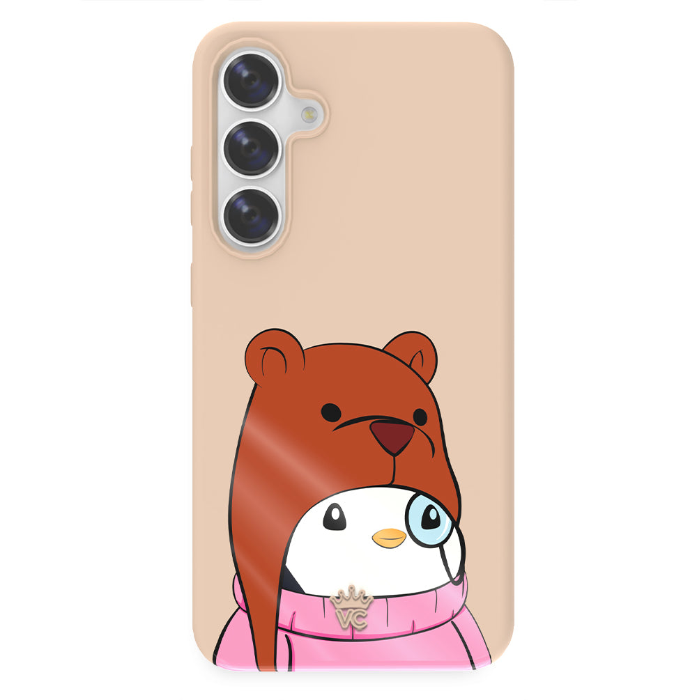 Pudgy Penguins Huddle Up Samsung Phone Case - Cute Cartoon Penguin Design Protective Cover for Samsung Galaxy S23/S22/S21 - Perfect Gift for Penguin Lovers & Winter Theme Accessories