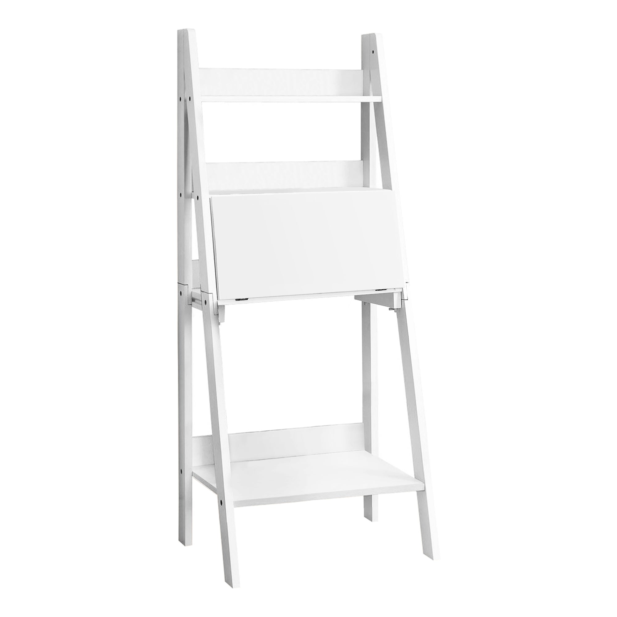 White Ladder Style Office Series 61H - Modern & Space-Saving Home Office Furniture for Small Spaces