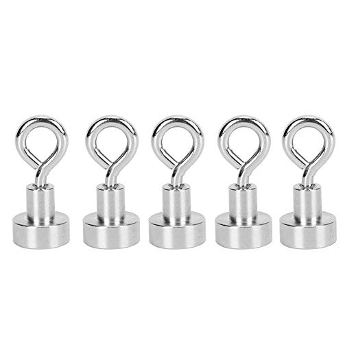 5PCS Heavy Duty Magnetic Hooks - 7.7lbs/3.5KG Load Bearing Hangers for Refrigerator, Kitchen, Office & Home Organization - Perfect for Hanging Towels, Utensils, Keys & Tools (F12)