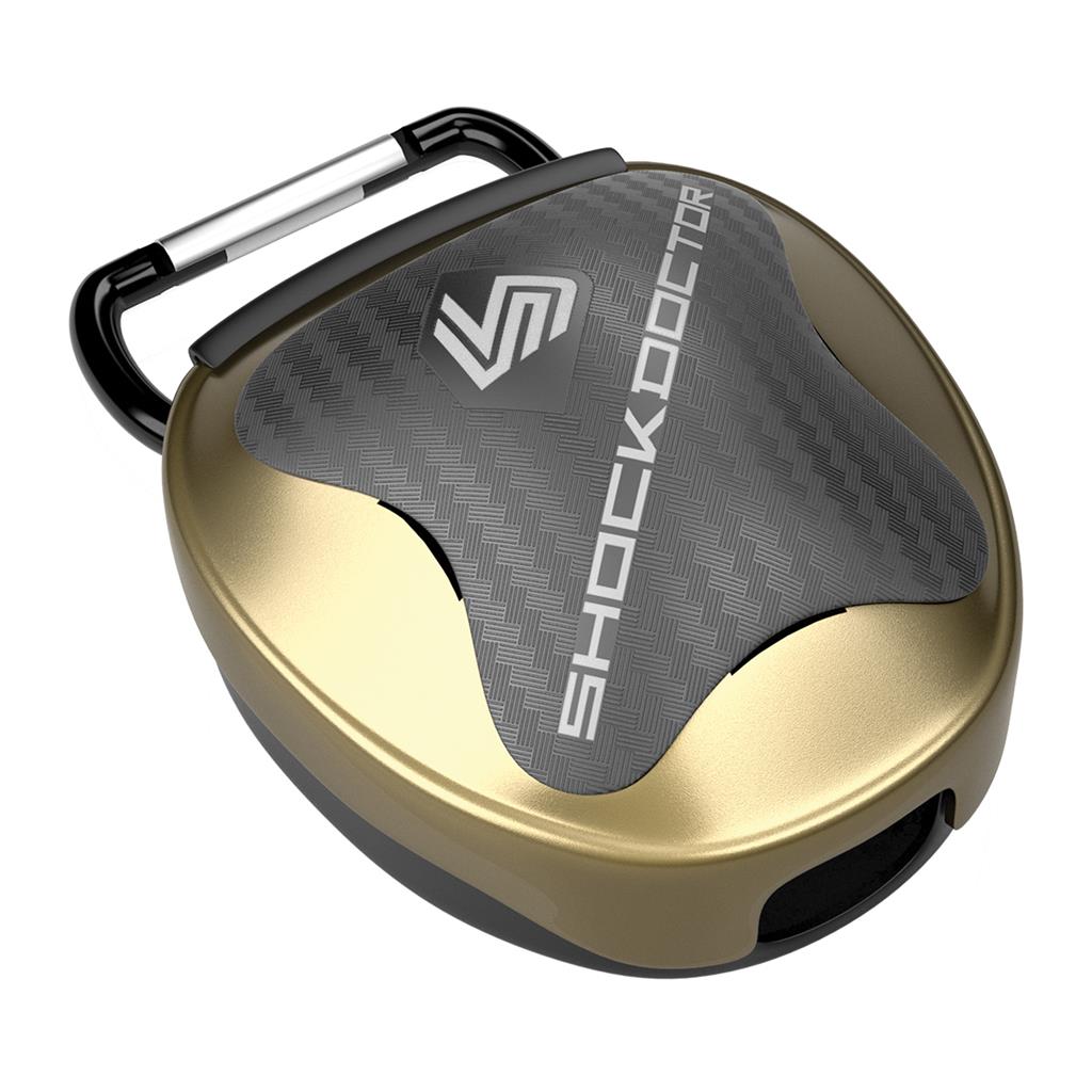 Shock Doctor MP Antibacterial Mouthguard Case Gold - Perfect for Sports, Gym & Travel - Protects & Sanitizes Your Mouthguard