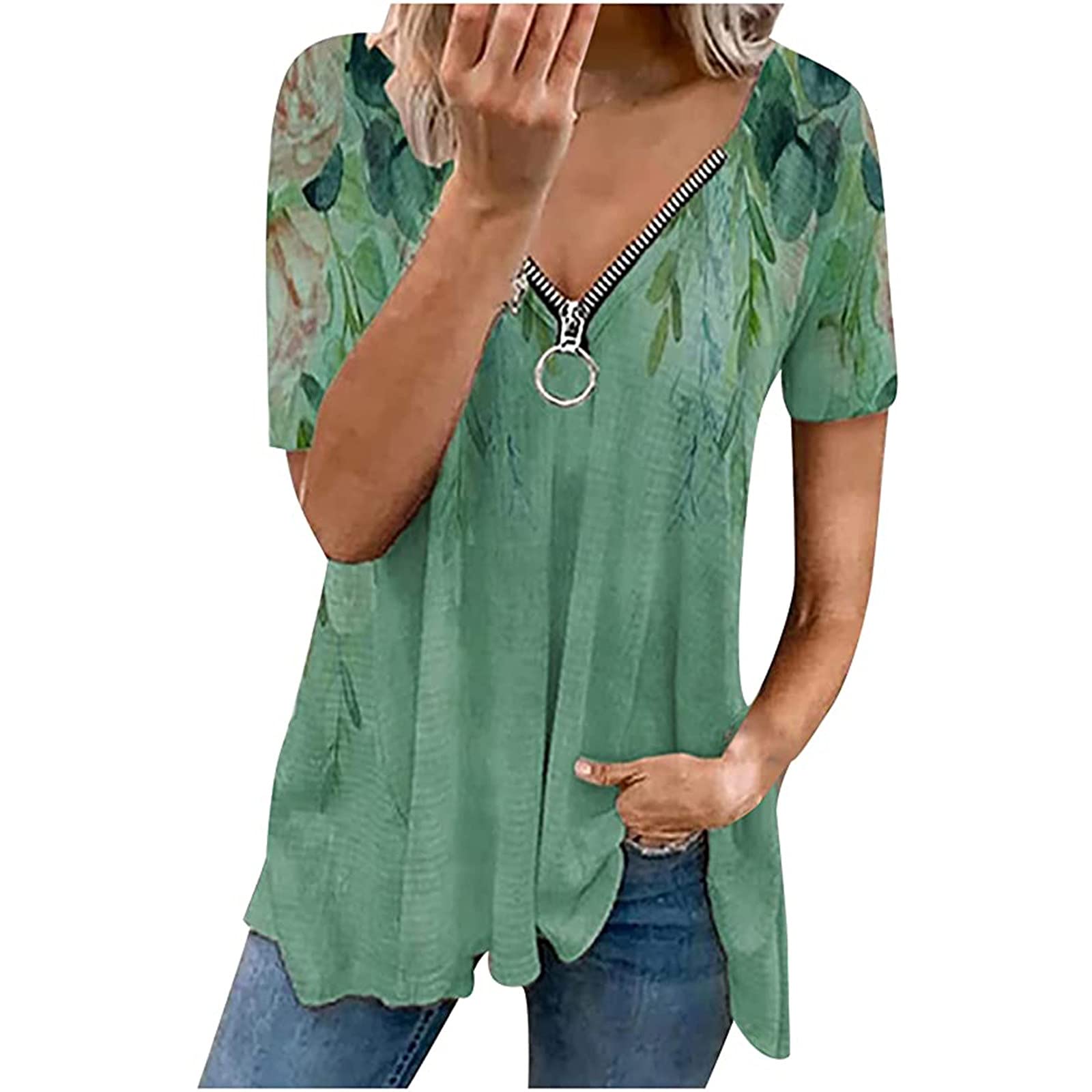 Women's Summer Blouse - Loose Casual Tunic Top for Travel & Everyday Wear | Breathable Wink Undershirt | Perfect for Beach, Office & Outdoor Activities