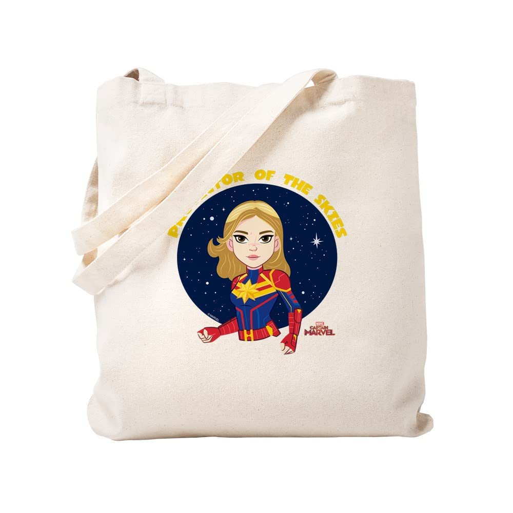 Captain Marvel Tote Bag - Natural Canvas Reusable Shopping Bag for Groceries, Beach & Everyday Use | Eco-Friendly Superhero Gift