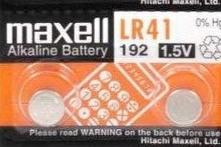 Maxell Alkaline Battery LR41 2-Pack 1.5V - Long-Lasting Power for Watches, Calculators & Small Electronics