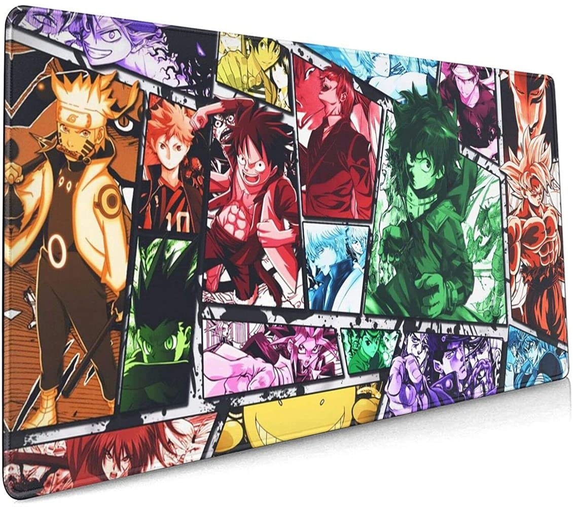 One Piece Anime Gaming Mouse Pad - Large Extended Desk Mat (90x40cm, 35.4x15.7in) for Keyboard & Mouse - Perfect for Gaming, Office & Home Workspace