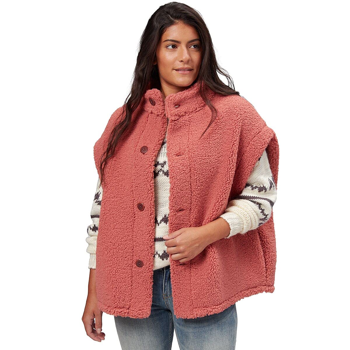 Women's Basin and Range Sherpa Vest - Cozy Fleece Lined Winter Vest for Outdoor Hiking, Camping & Casual Wear