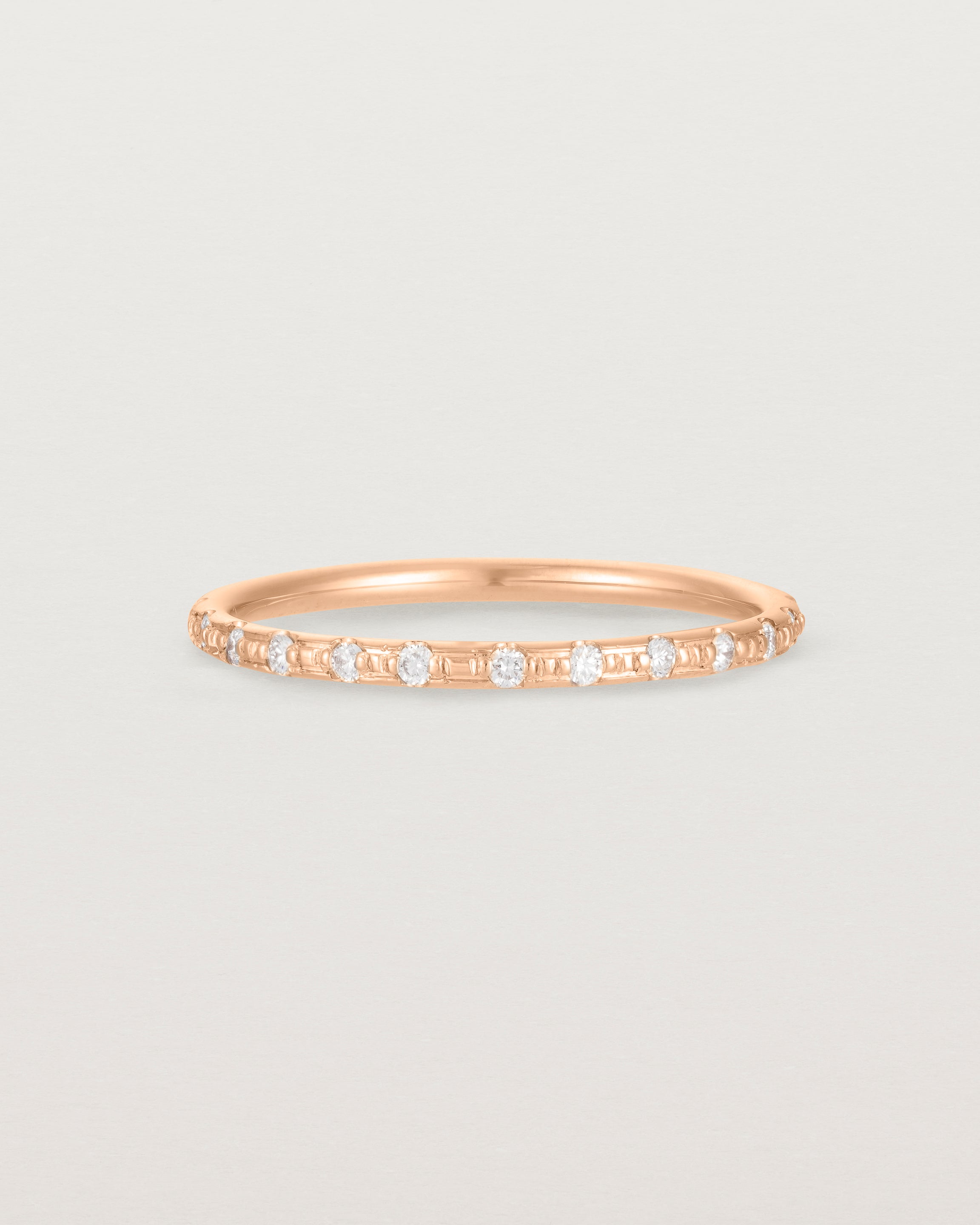 Elegant Cascade Round Profile Wedding Ring with Diamonds - Perfect for Engagement, Anniversary & Bridal Jewelry Gifts