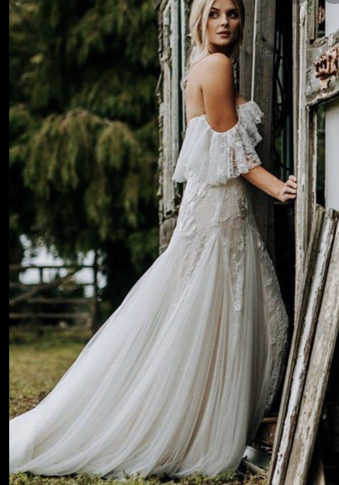 Willowby Mackinnon 54714 Wedding Gown - Elegant Lace Bridal Dress for Beach, Garden & Outdoor Ceremonies