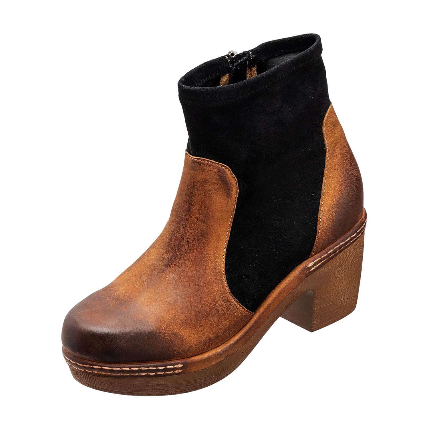 Antelope Women's Sibley Leather Wedge Boots - Comfortable Ankle Booties for Fall & Winter | Perfect for Office, Dating & Casual Outfits