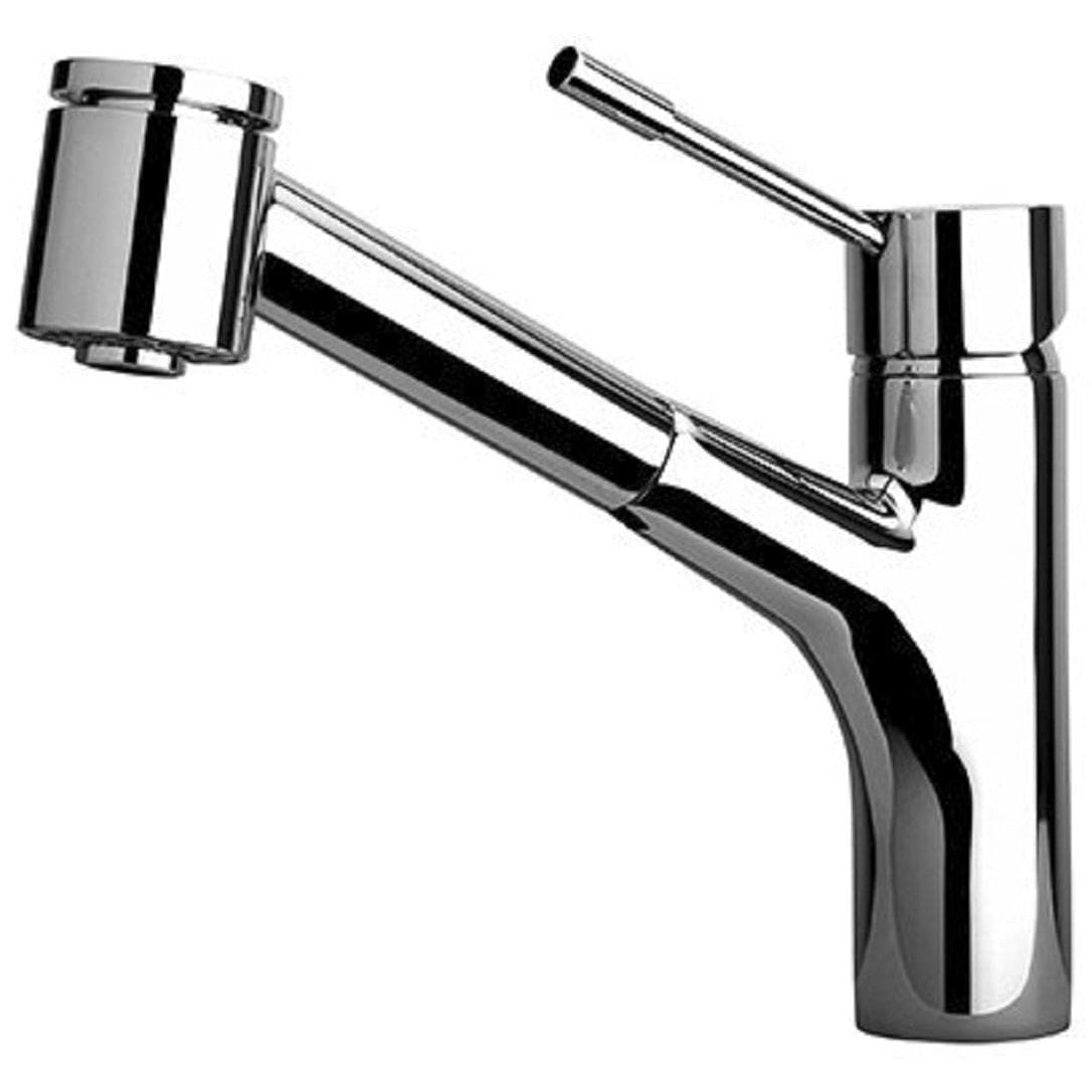 LATOSCANA Elba Single Handle Pull Out Kitchen Faucet with 2 Function Sprayer (Stream/Spray) - Modern Stainless Steel Sink Faucet for Home Kitchen Remodeling, Dishwashing and Cooking