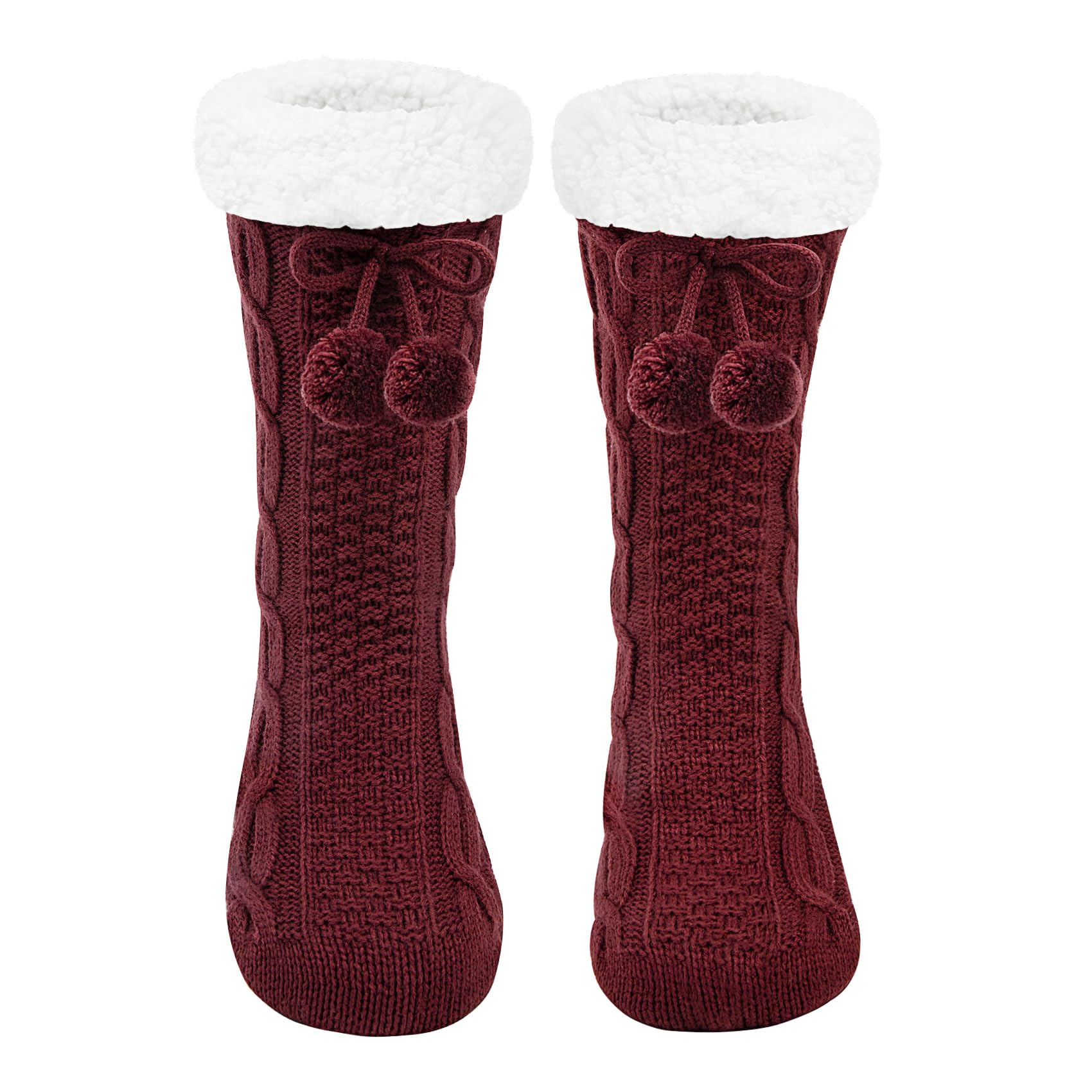 Justay Women's Warm Fluffy Non-Slip Thermal Bed Socks - Cozy Winter Slipper Socks for Cold Nights - Perfect for Sleeping, Lounging & Home Comfort