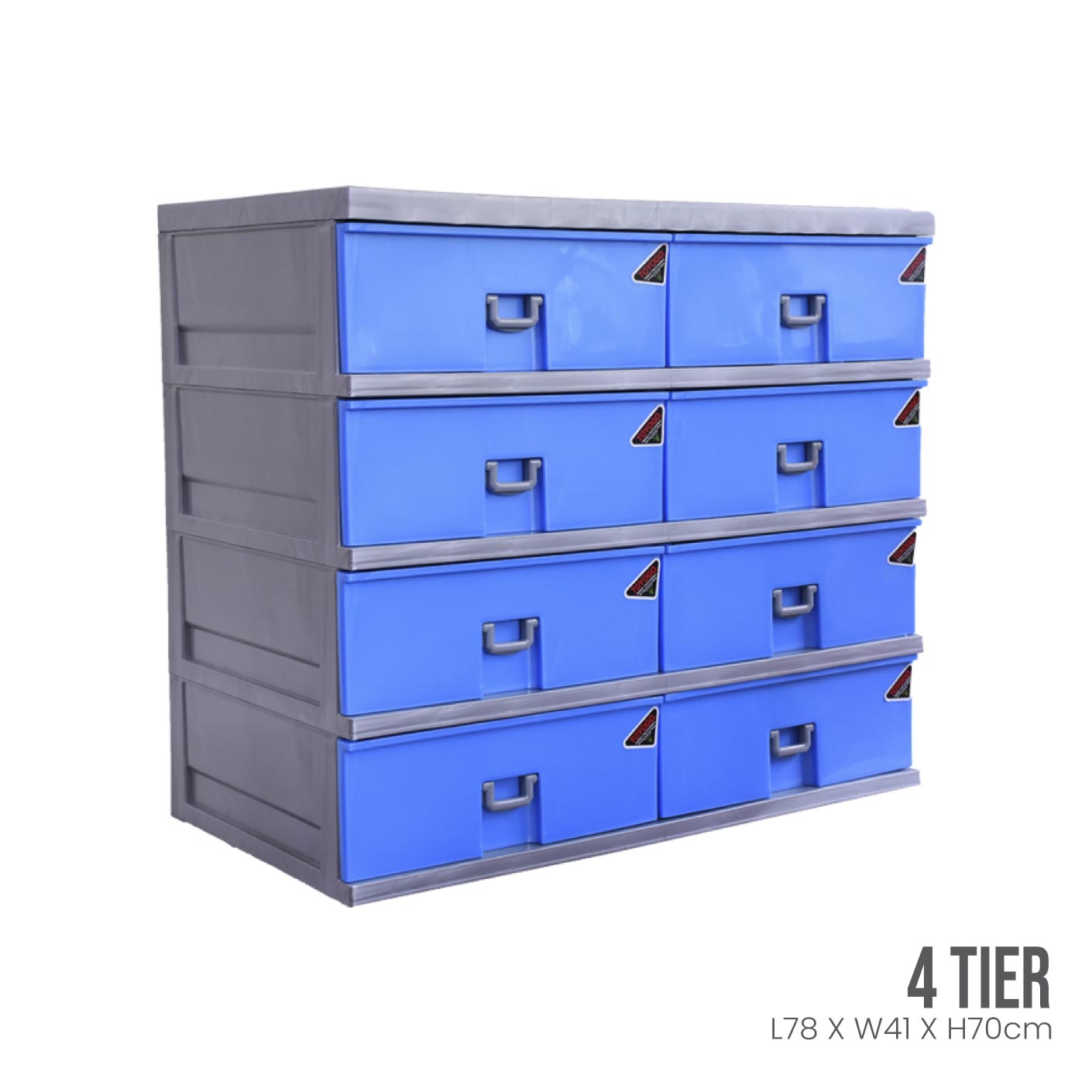 4-Tier 8-Compartment Plastic Storage Drawer Organizer - U TONG 922-4 for Home, Office, Bathroom & Closet Organization