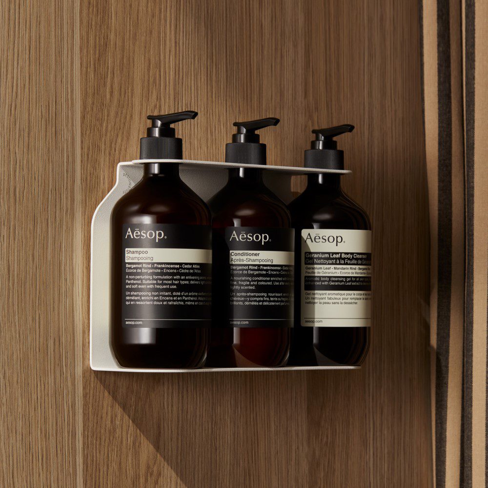 Triple Soap Dispenser Holder - 3 Bottle Bathroom Organizer, White | Wall Mounted for Kitchen, Bathroom Countertop or Sink Area Storage Solution