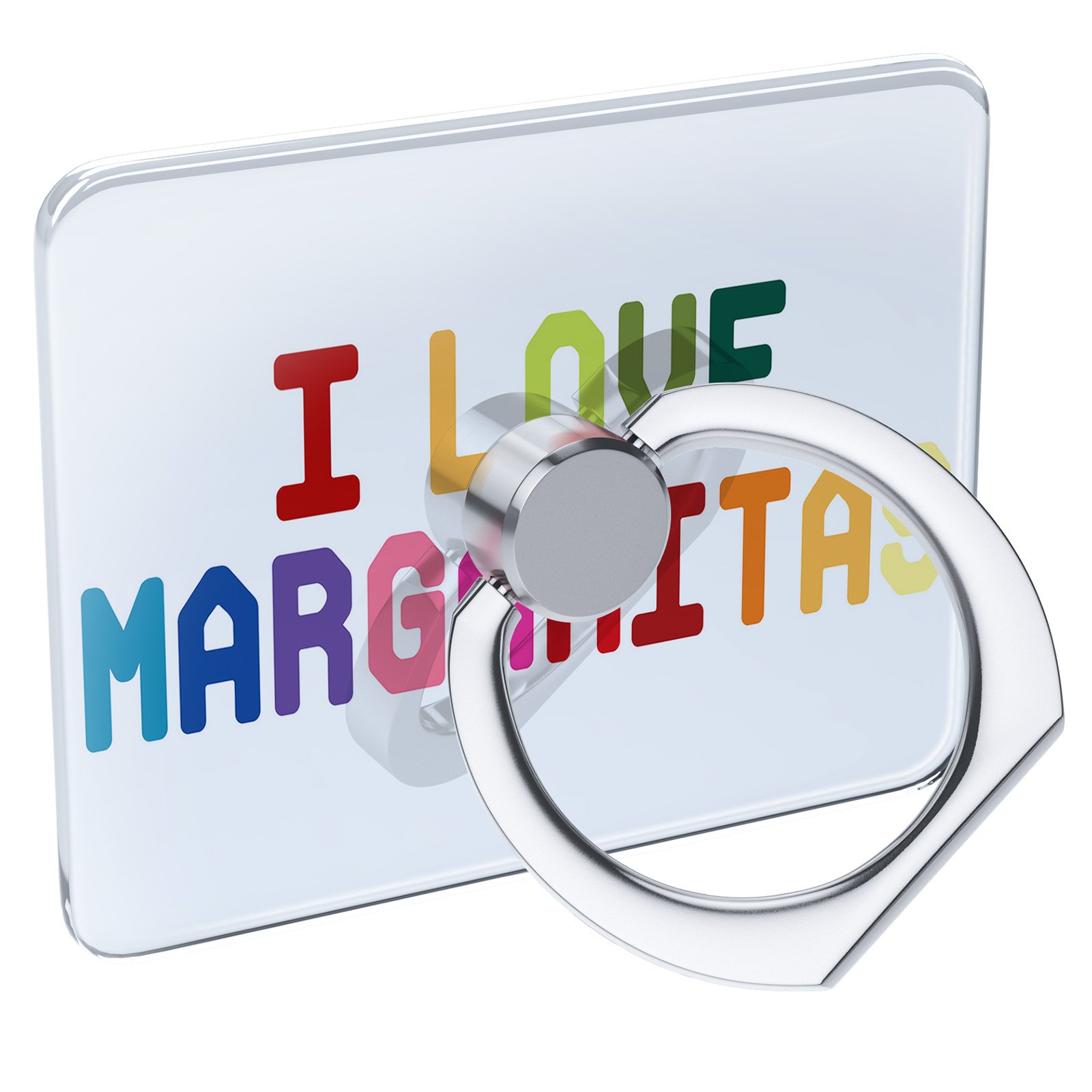 Cell Phone Ring Holder - I Love Margaritas Design, Colorful Collapsible Grip & Stand by Neonblond - Perfect for Selfies, Videos, and Hands-Free Browsing