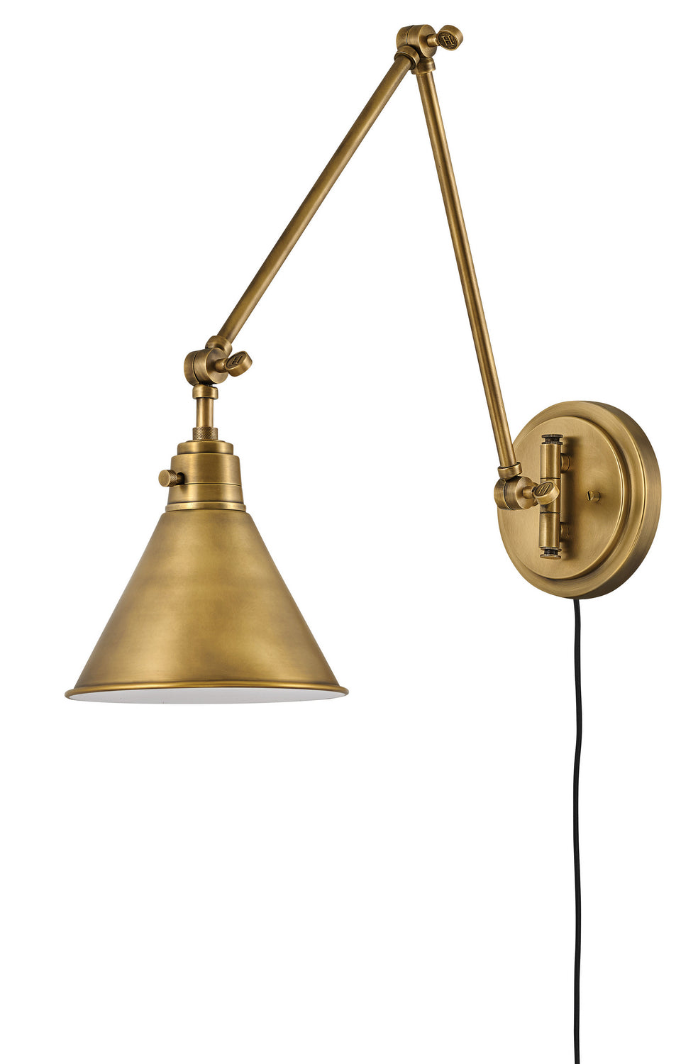 Arti LED Wall Sconce in Heritage Brass - Modern Dimmable Light Fixture for Bedroom, Living Room & Hallway Lighting