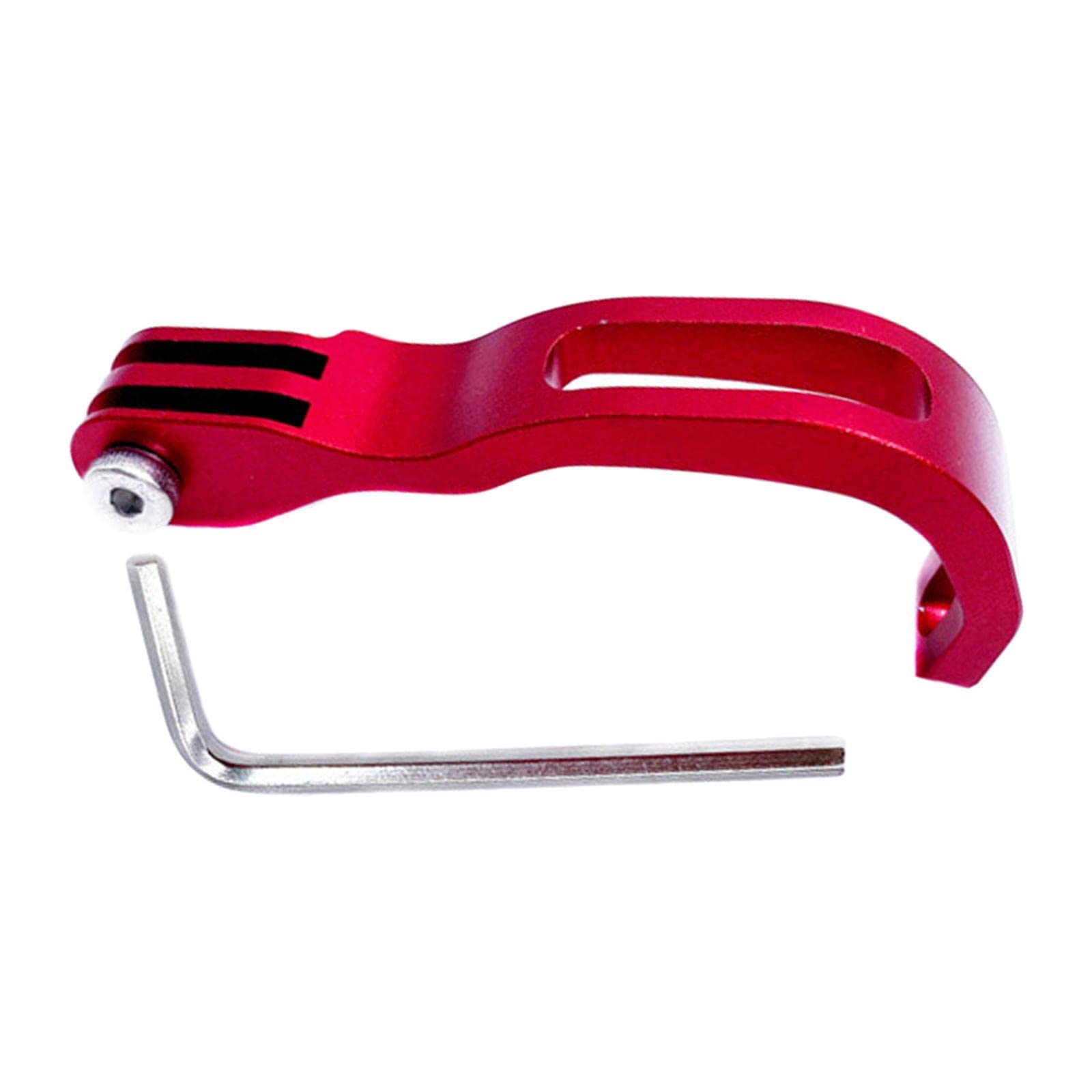 Newmind Aluminum Bike Fork Mount Headlight Bracket - Folding Bicycle Flashlight Holder for Brompton & Other Bikes (Red) - Perfect for Night Cycling & Commuting