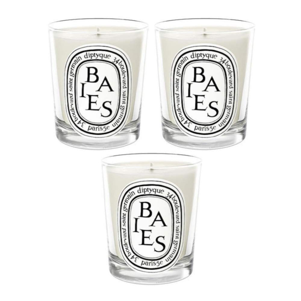 Diptyque Classic 6.7oz Scented Candles Set of 3 - Berries Fragrance for Home, Living Room, Bedroom & Bathroom Aromatherapy Relaxation Gifts
