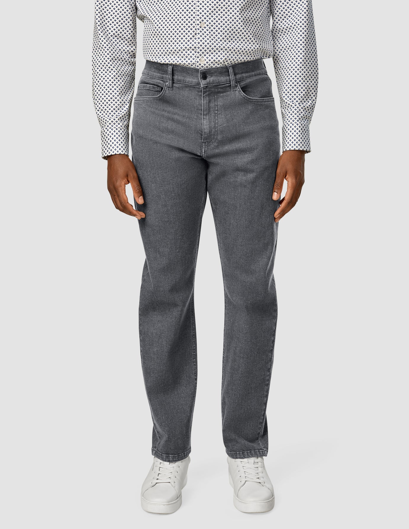 Classic Regular Fit Dark Grey Jeans for Men - Comfortable & Stylish Denim Pants for Casual Wear & Everyday Outfits