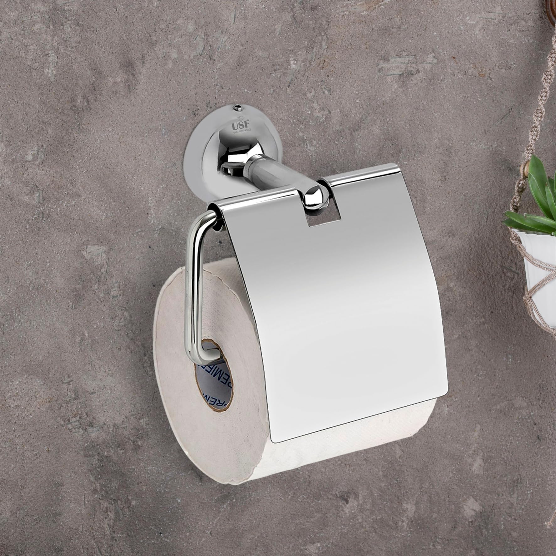 Stainless Steel Toilet Paper Holder - 304 Bathroom Tissue Roll Stand with Chrome Finish, Durable & Rustproof for Home, Office, or RV Use - Torin Model