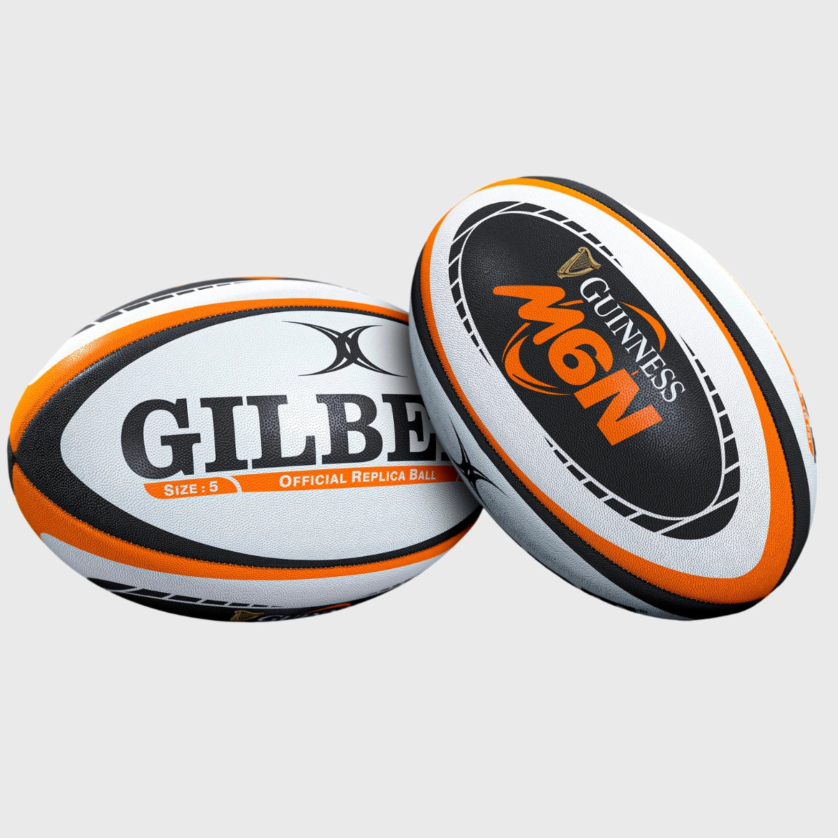 Gilbert Official Six Nations Replica Rugby Ball for Men - Match-Grade Training & Game Ball for Rugby Enthusiasts - Perfect for Practice, Matches, and Rugby Gifts