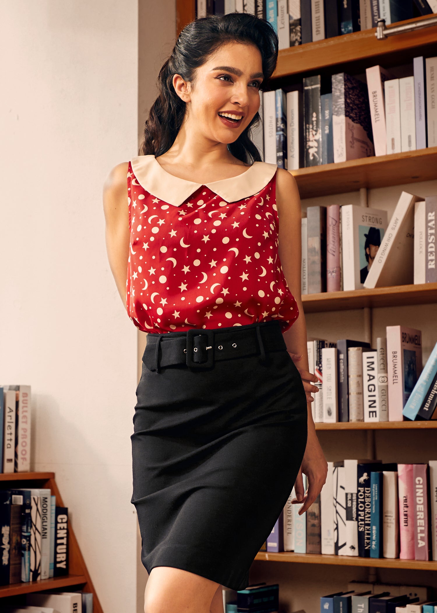 Elegant Cozy by the Fireside Pencil Skirt for Women - Perfect for Office Wear, Date Nights & Winter Parties