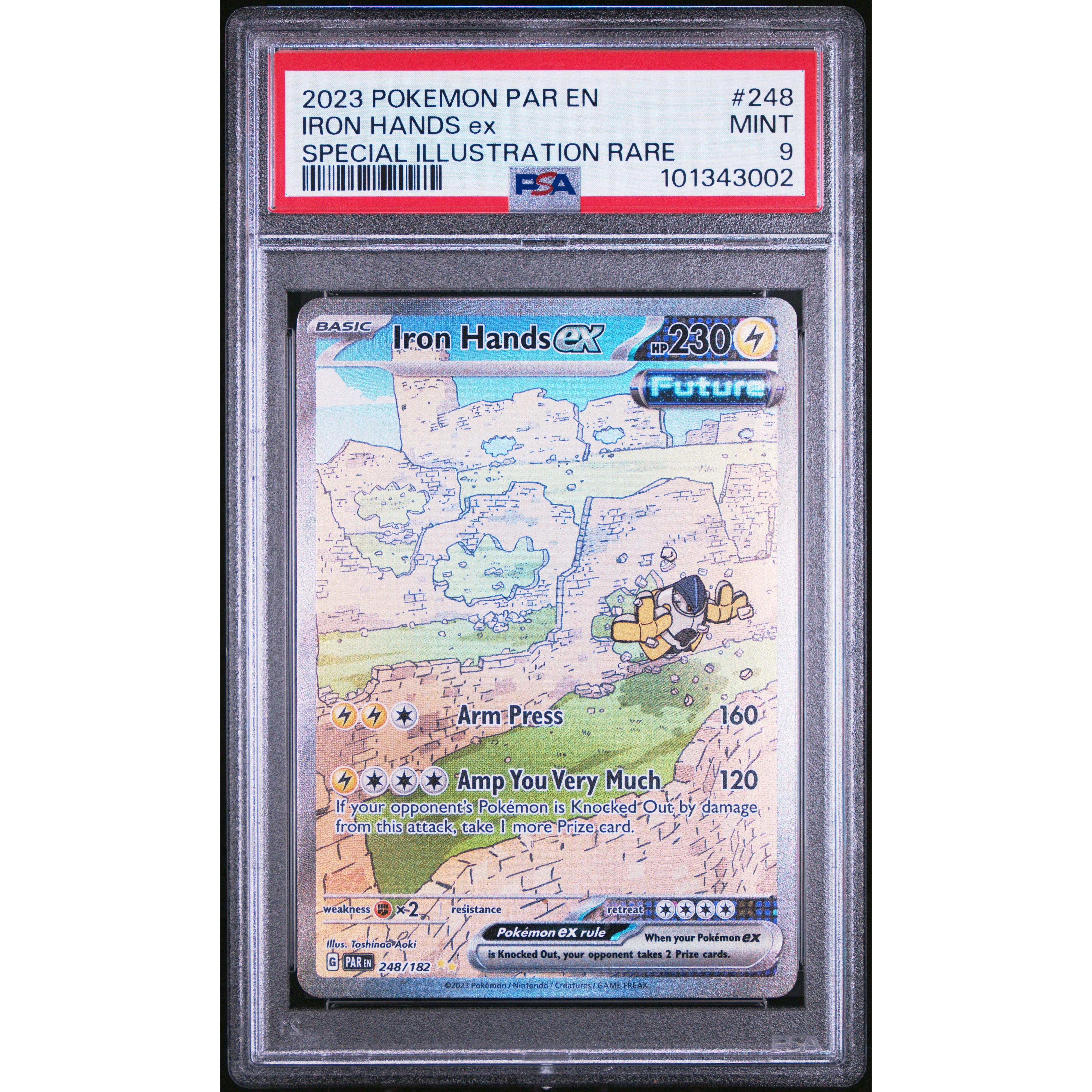 2023 Pokemon Paradox Rift Iron Hands EX 248/182 PSA 9 Graded Trading Card - Rare Collectible for Pokemon TCG Battles & Display