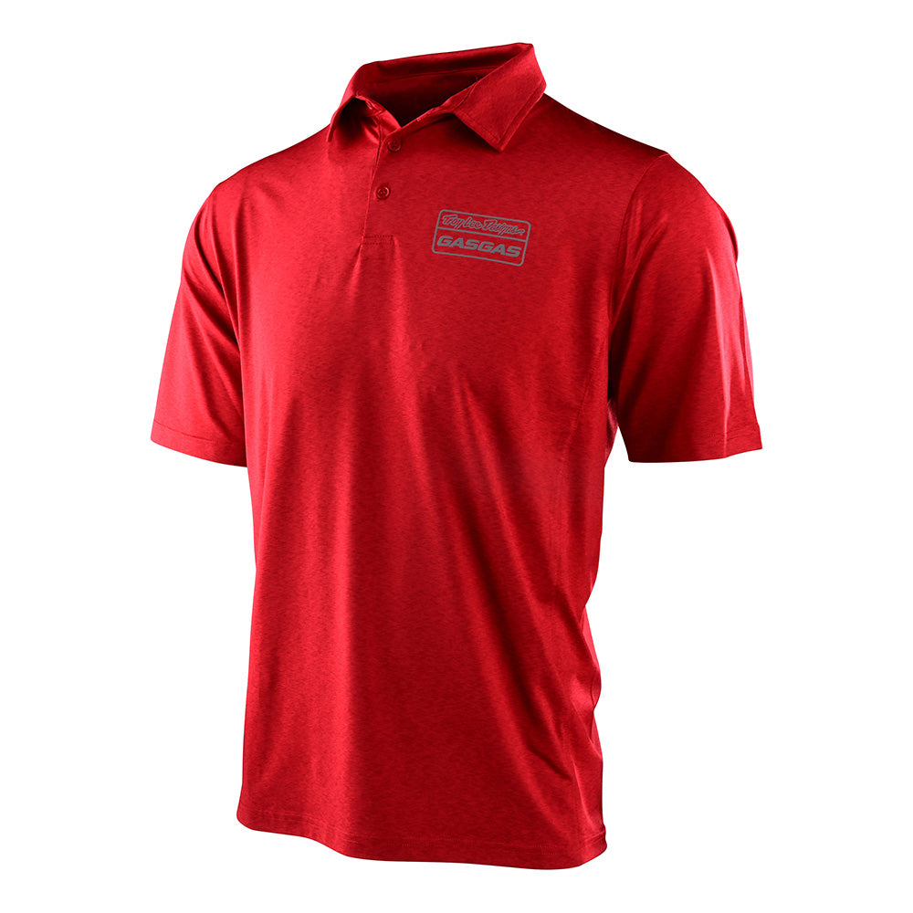GasGas Team Core Red Polo Shirt for Men - Breathable Cotton Golf Shirt with Moisture Wicking - Perfect for Golf, Casual Wear & Outdoor Activities