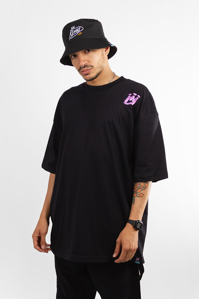 King Of Art Reclaim Men's T-Shirt - Black Y7 - Premium Cotton Graphic Tee for Casual Wear & Street Style