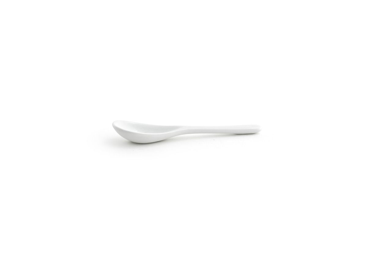 Premium FOH Mixing Spoon - 5-Piece Set, Porcelain White - Perfect for Baking, Cooking & Serving - Ideal for Home Chefs & Professional Kitchens
