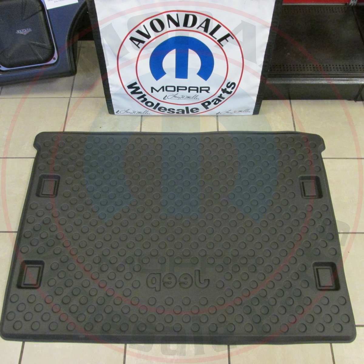 Genuine Jeep Accessories 82210697 Black Molded Cargo Tray - Durable All-Weather Floor Mat for Wrangler & Grand Cherokee - Perfect for Road Trips & Outdoor Adventures