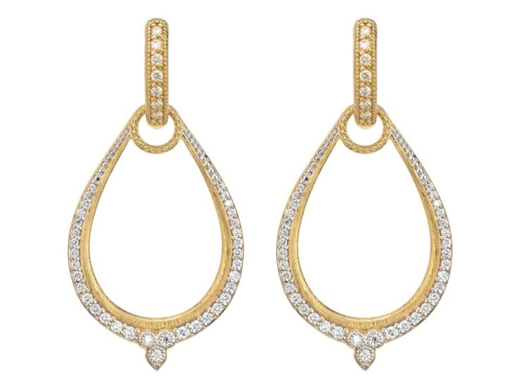 Jude Frances Moroccan Pave Oval Earring Charm Frames - Elegant Boho Jewelry for Women | Perfect for Weddings, Parties & Special Occasions