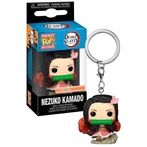 Demon Slayer Anime Nezuko Kamado Running Pocket Pop! Vinyl Keychain - Exclusive Collectible for Backpacks, Cosplay & Anime Fans