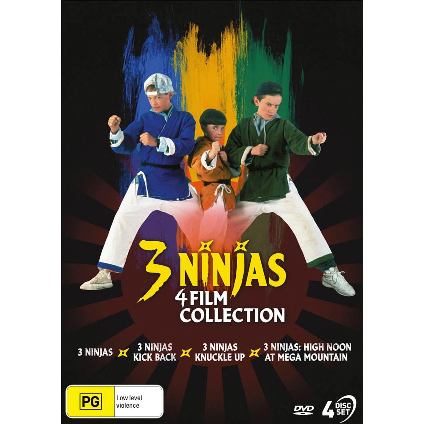 3 Ninjas DVD Collection - 3 Ninjas, 3 Ninjas Kick Back, 3 Ninjas Knuckle Up & High Noon At Mega Mountain | Action-Packed Martial Arts Movies for Kids & Family Movie Night