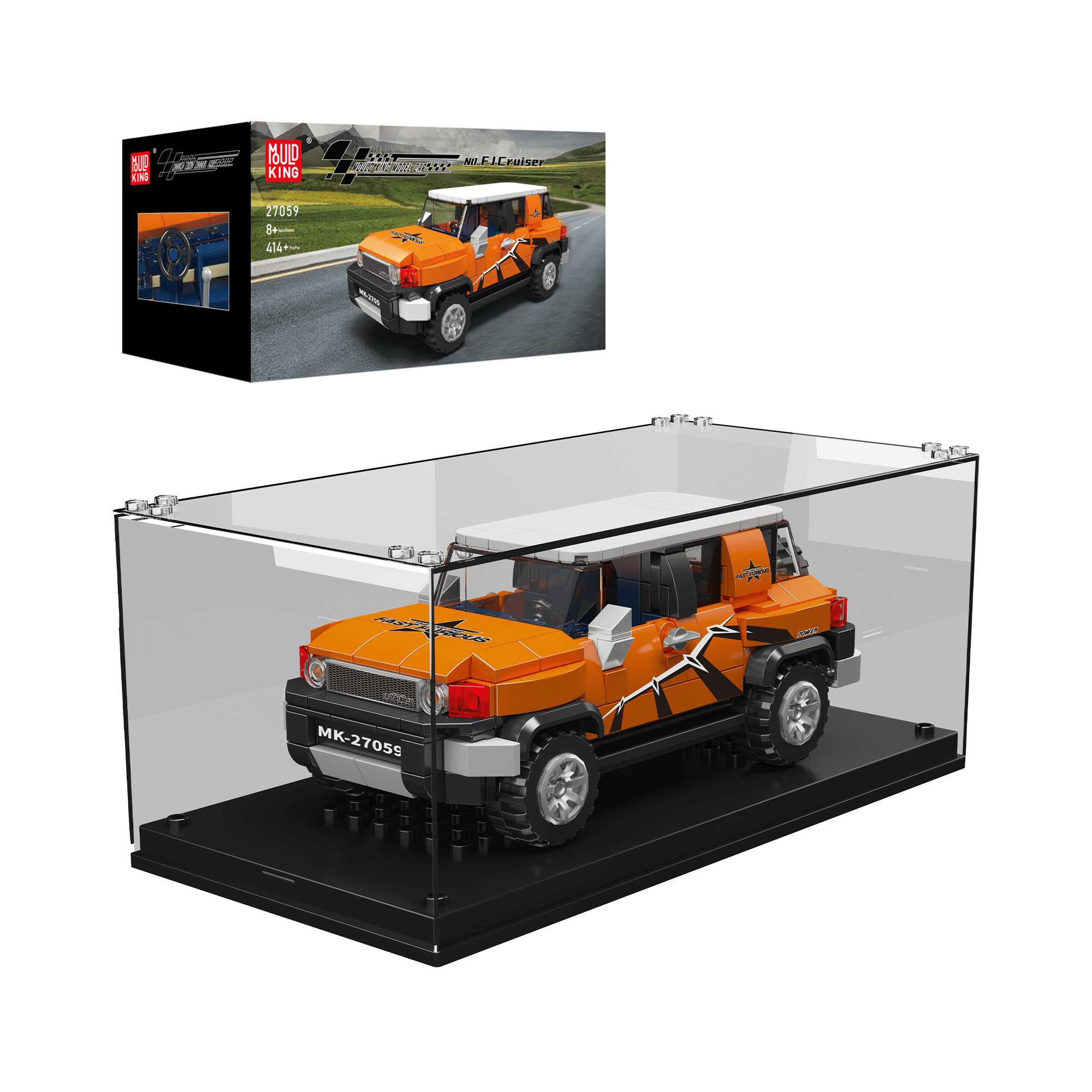 Mould King 27059 FJ Cruiser SUV Building Blocks Set - 414 Pieces for Kids & Adults, Creative DIY Model Car Toy for Home Decoration & Gift Giving