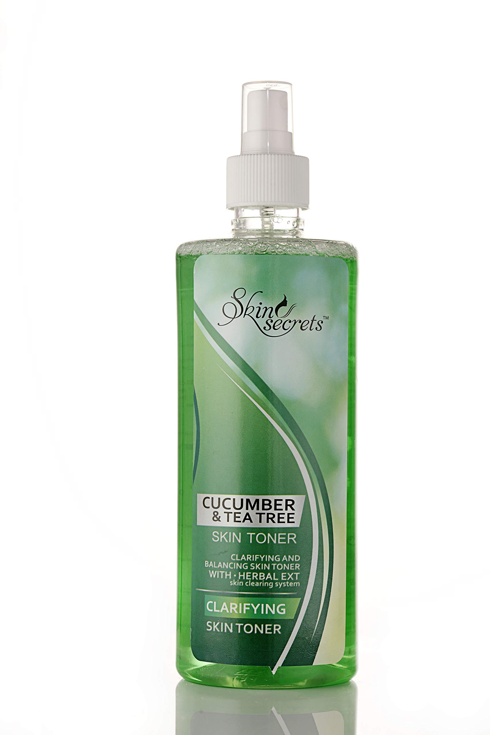Skin Secrets Cucumber & Tea Tree Facial Toner 500ml - Hydrating & Purifying for Oily & Acne-Prone Skin | Daily Skincare Routine & Post-Cleansing Treatment