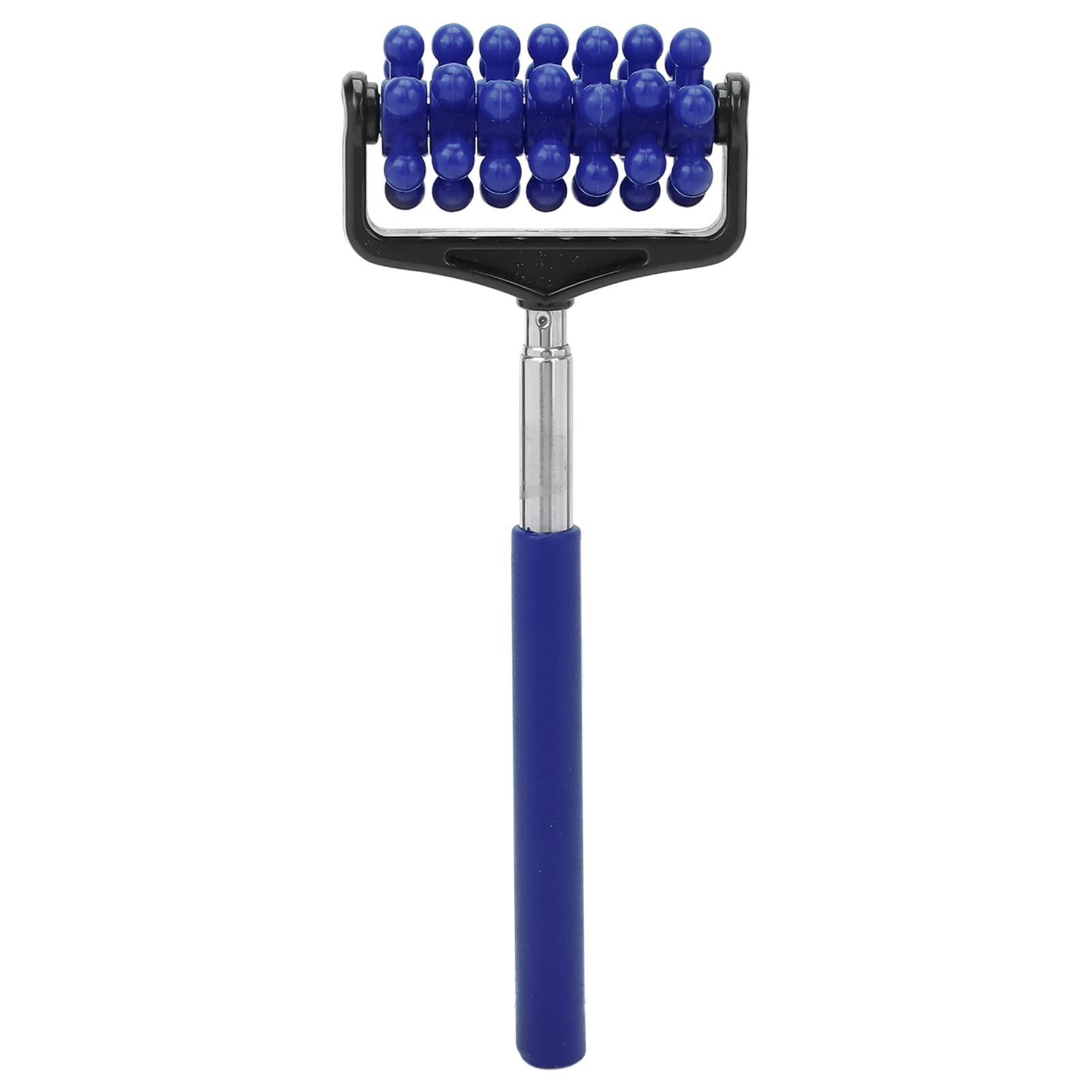 Telescopic Back Massage Roller Stick - Adjustable Rubber Muscle Massager for Neck, Arm, Leg & Back Pain Relief - Perfect for Post-Workout Recovery & Home Relaxation (Navy Blue) - Ideal for Athletes, Office Workers & Stress Relief