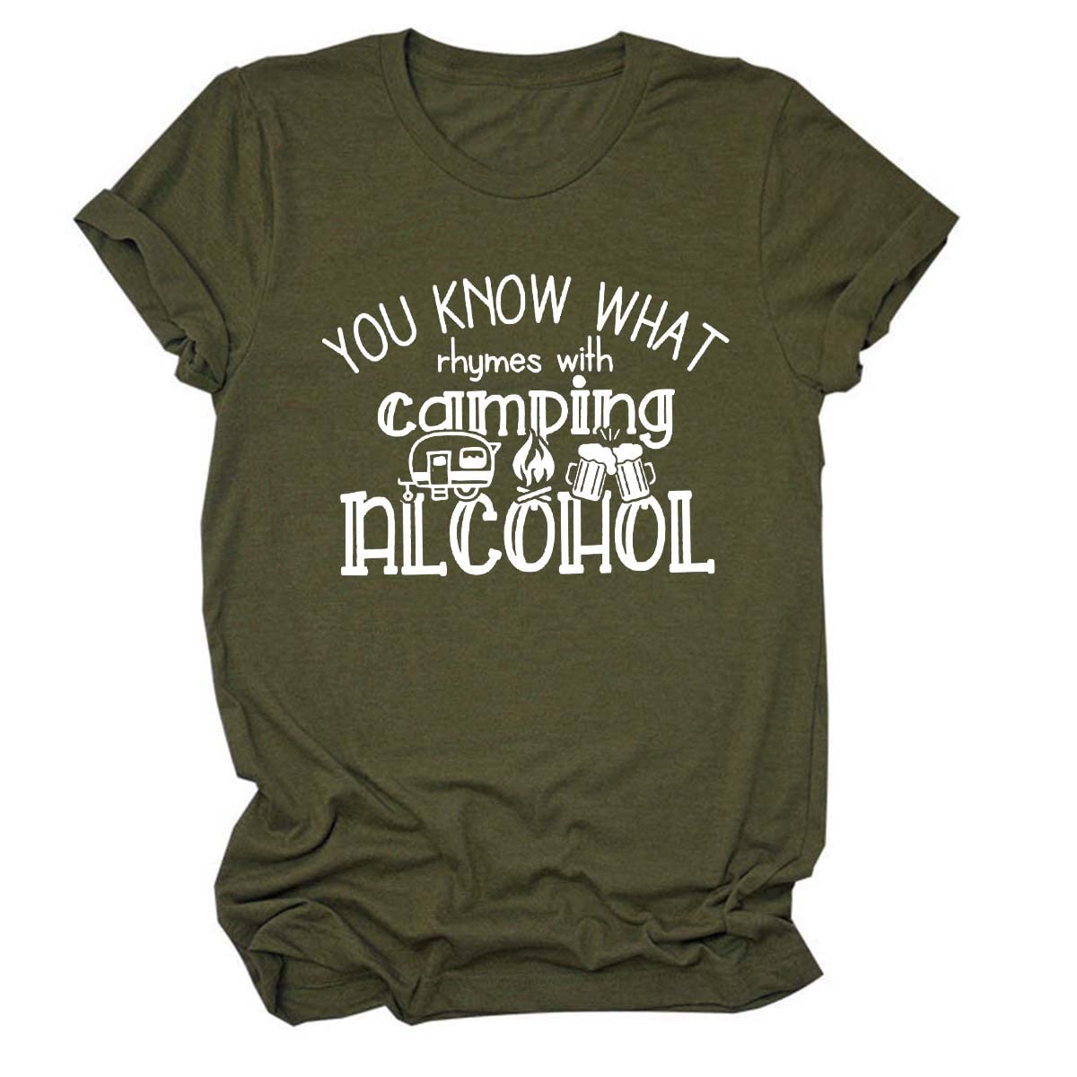 Funny Camping Alcohol T-Shirt - Humorous Camping Adventure Tee for Men & Women | Perfect for Outdoor Trips, Hiking & Beer Lovers