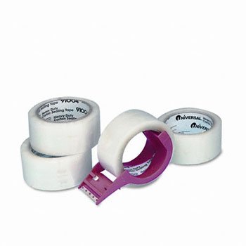 Heavy-Duty Packing Tape with Dispenser - 2 Inch x 60 Yard Strong Shipping Tape for Moving Boxes, Storage & Packaging - 5 Pack Commercial Grade Box Sealing Tape for Home, Office & Warehouse Use