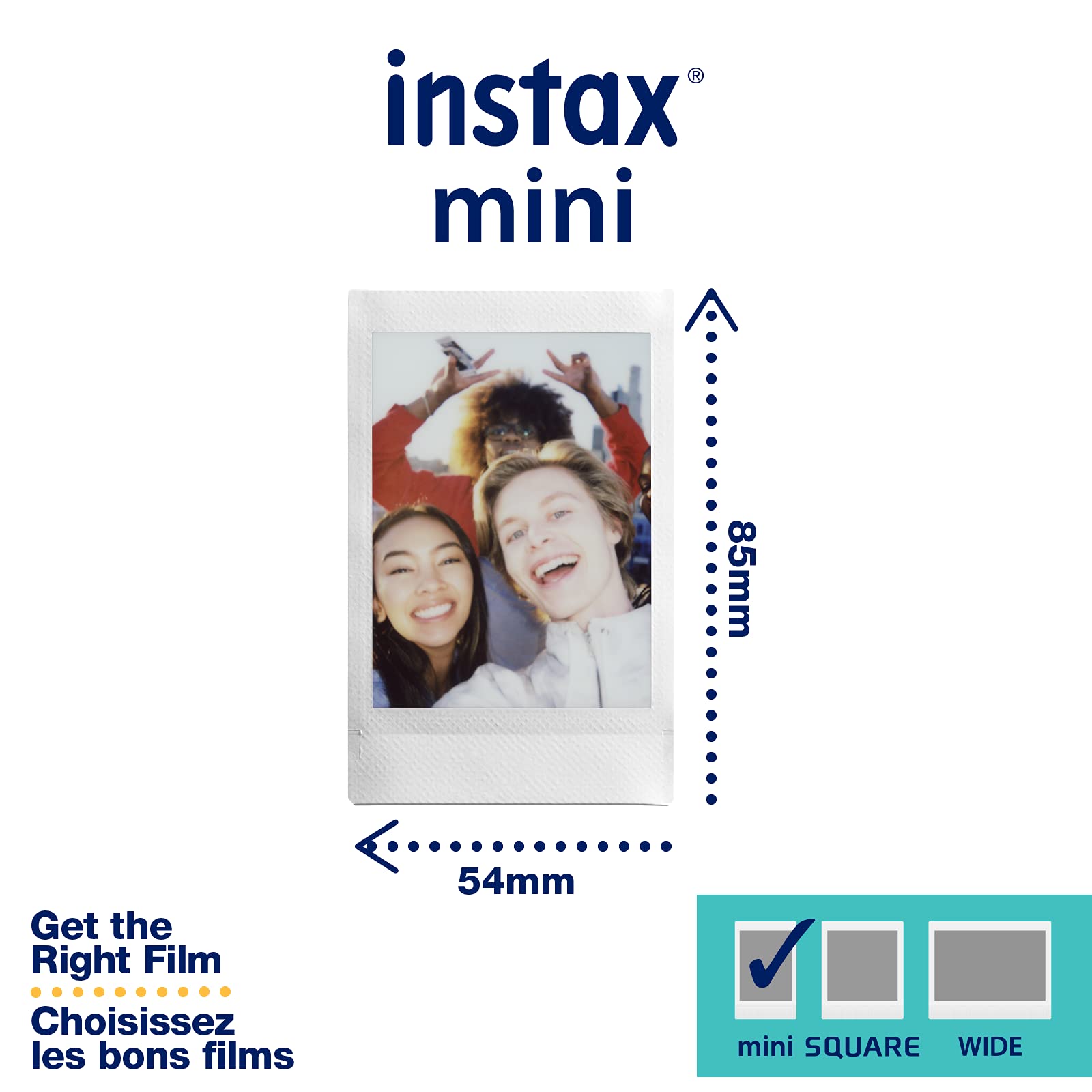 FUJIFILM INSTAX Mini Instant Film 2 Pack (20 Sheets) - Compatible with INSTAX Mini Cameras, Perfect for Parties, Travel & Scrapbooking